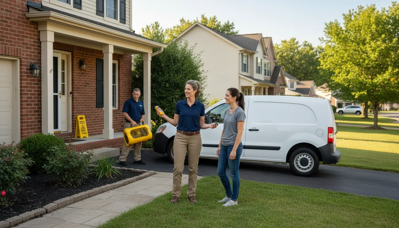 Residential water damage restoration in Noxapater, MS